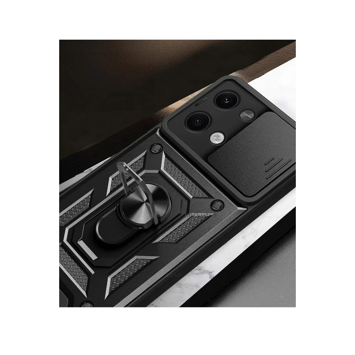 Xiaomi Poco X6 Kılıf Pars Lens Yüzüklü Silikon - Yeşil görsel 2