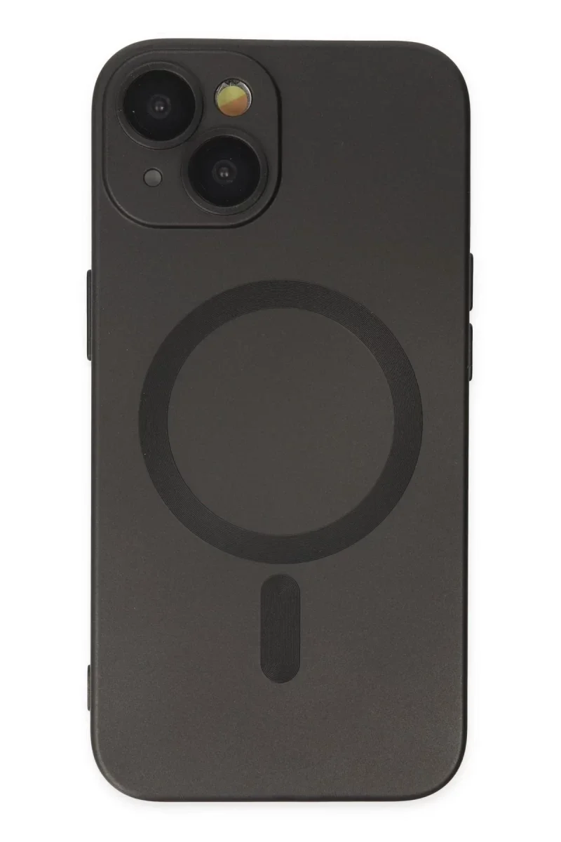 Apple iPhone 14 Plus Kılıf Moshi Lens Magneticsafe Silikon - Siyah