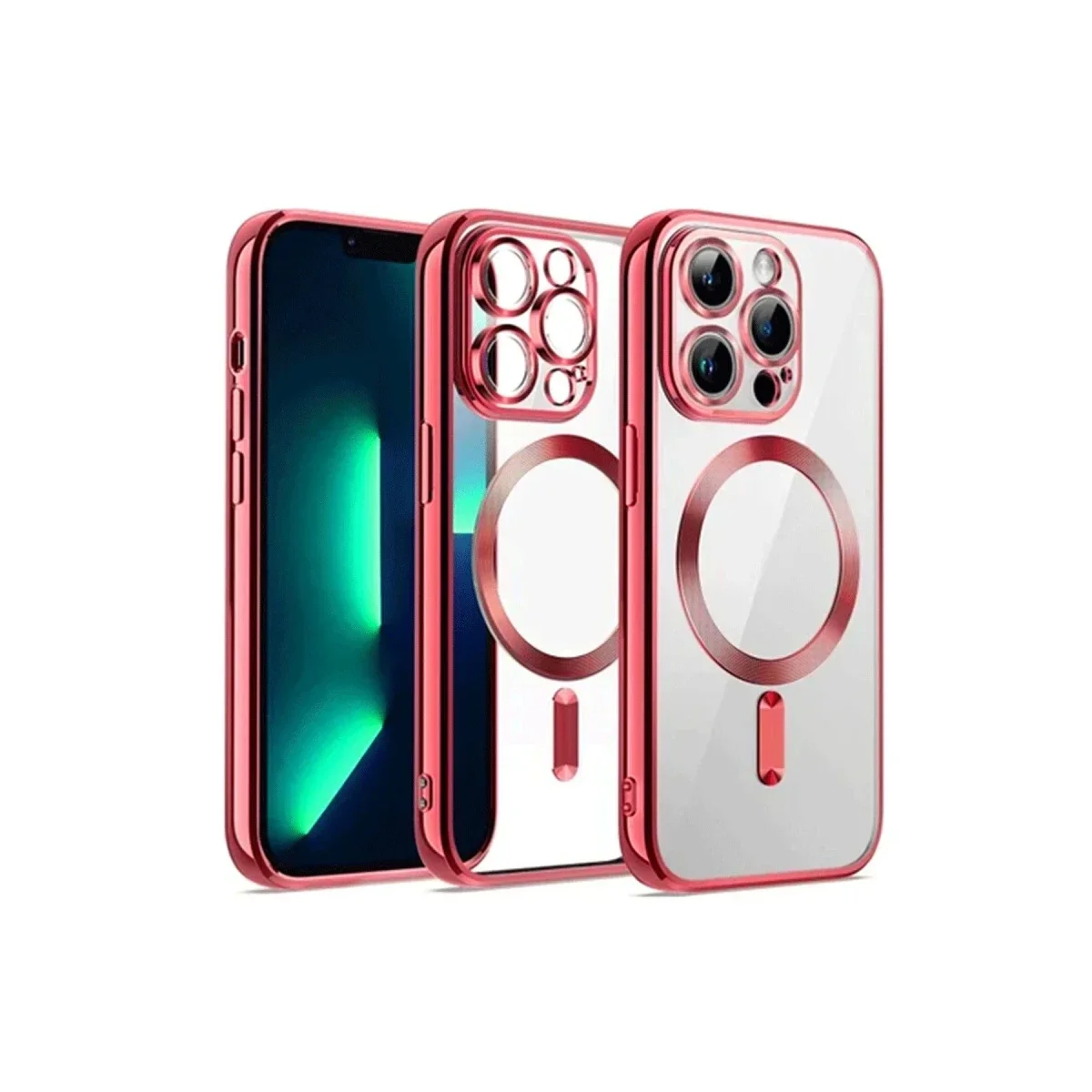 Apple iPhone 13 Pro Max Kılıf Kross Magneticsafe Kapak - Kırmızı