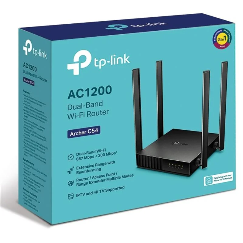 Archer C54 AC1200 Kablosuz Wıfı 5 Dual Band Router