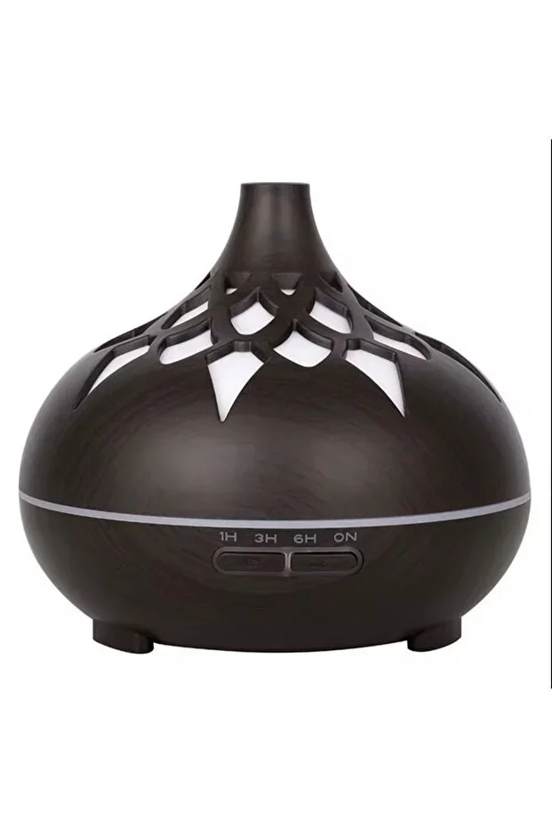 Aroma Difüzör Gece Işığı 7 Led DESENLİ Nemlendirici Kumandalı Buhar Makinesi 550 ml görsel 6