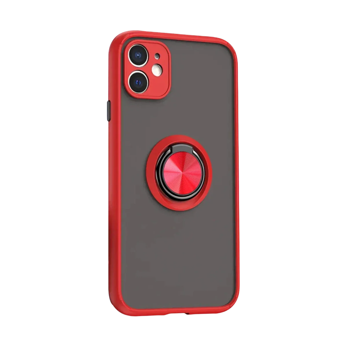 Apple iPhone 11 Kılıf Montreal Yüzüklü Silikon Kapak - Kırmızı görsel 2