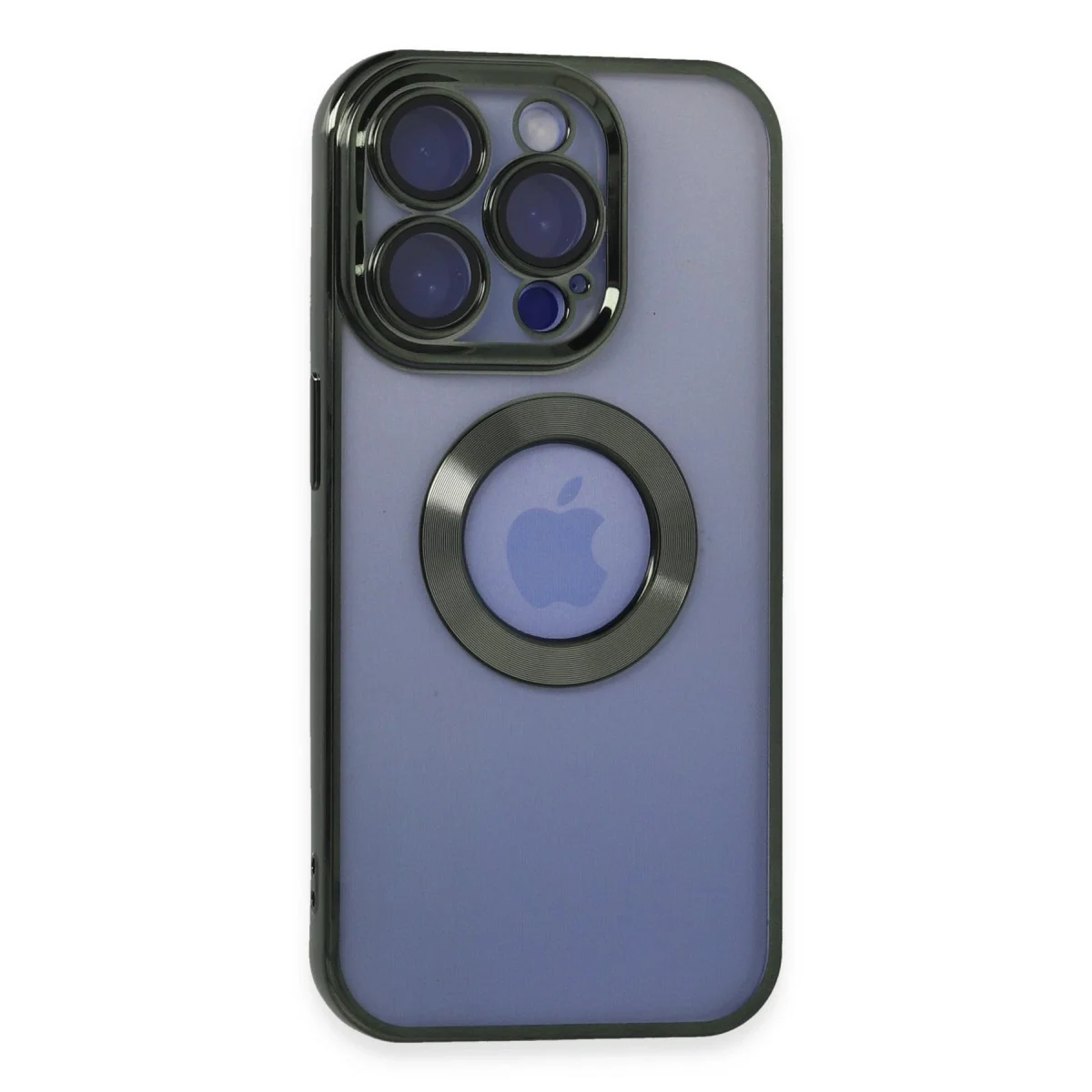 Apple İphone 15 Pro Max Kılıf Slot Silikon - Köknar Yeşili