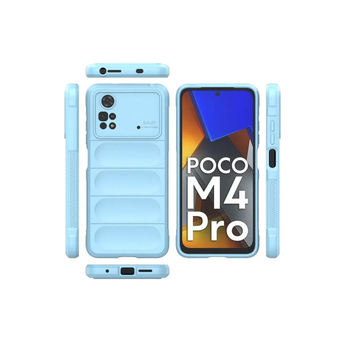 Xiaomi Poco M4 Pro 4G Kılıf Optimum Silikon - Sky Blue görsel 3