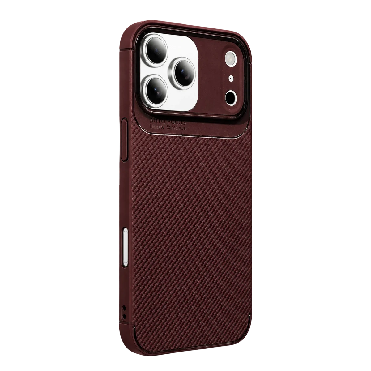 Apple İphone 17 Pro Auto Focus Karbon Kapak - Bordo görsel 3