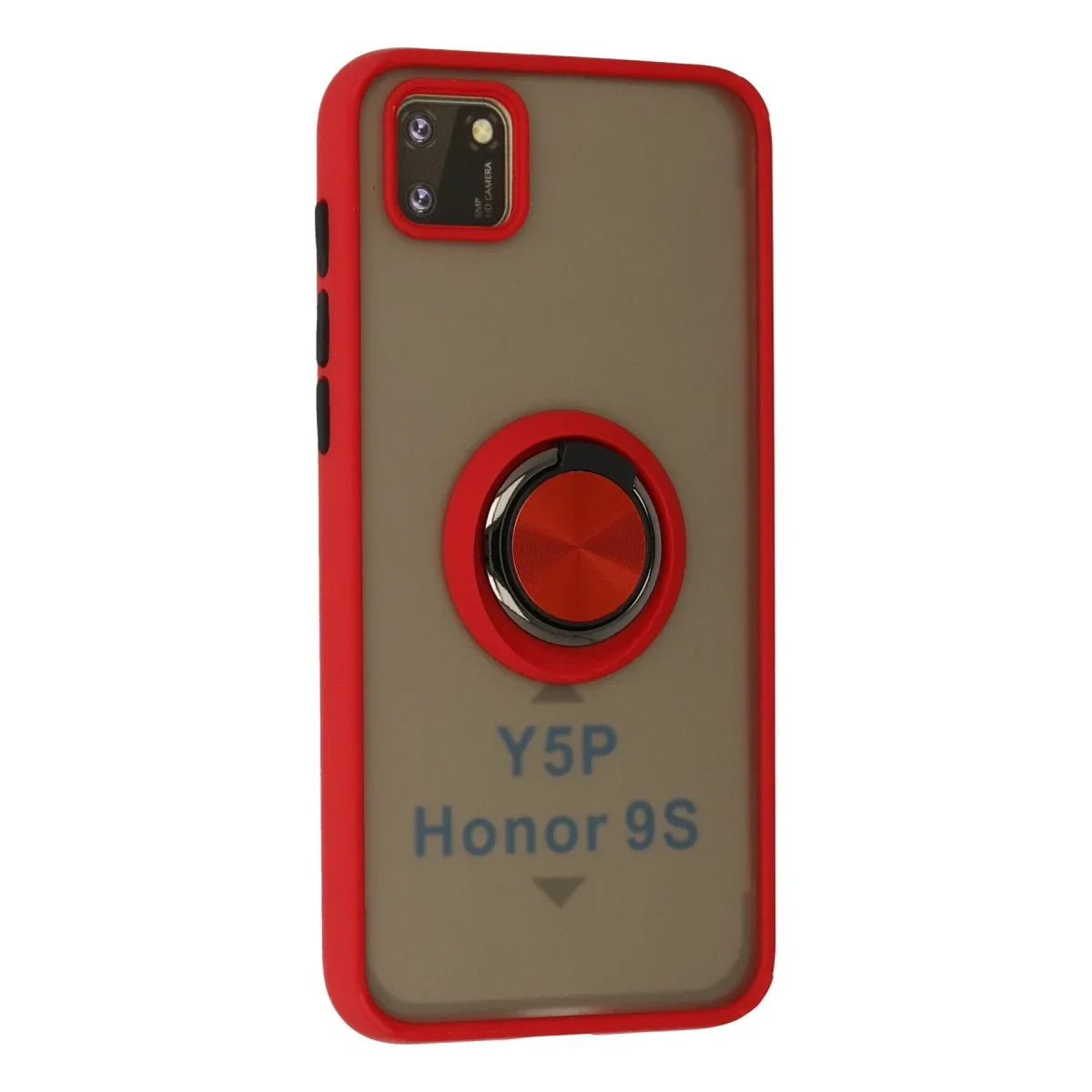 Huawei Y5P Kılıf Montreal Yüzüklü Silikon Kapak - Kırmızı görsel 2