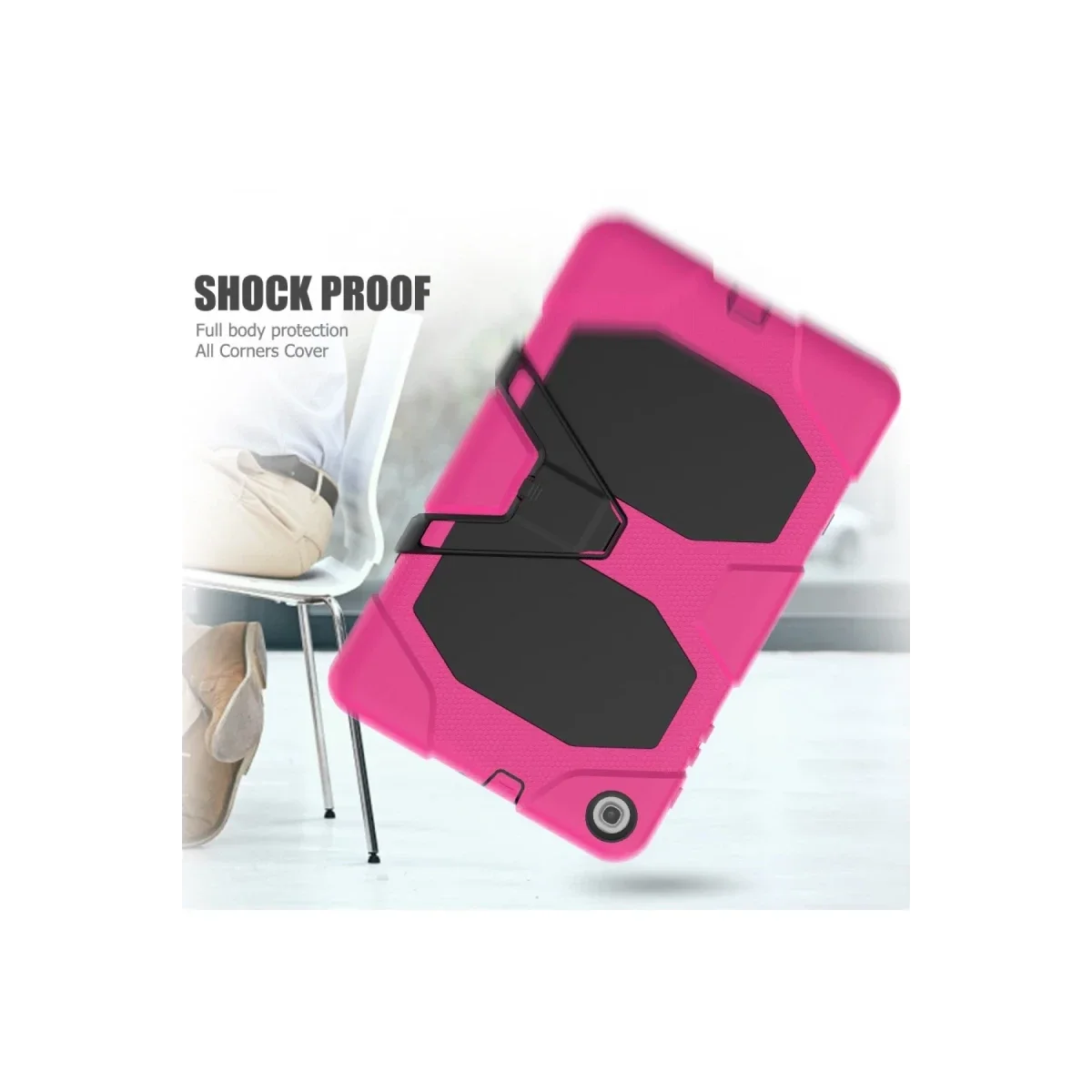 Samsung Galaxy T510 Tab A 10.1 Kılıf Griffin Tablet Kapak - Pembe görsel 5