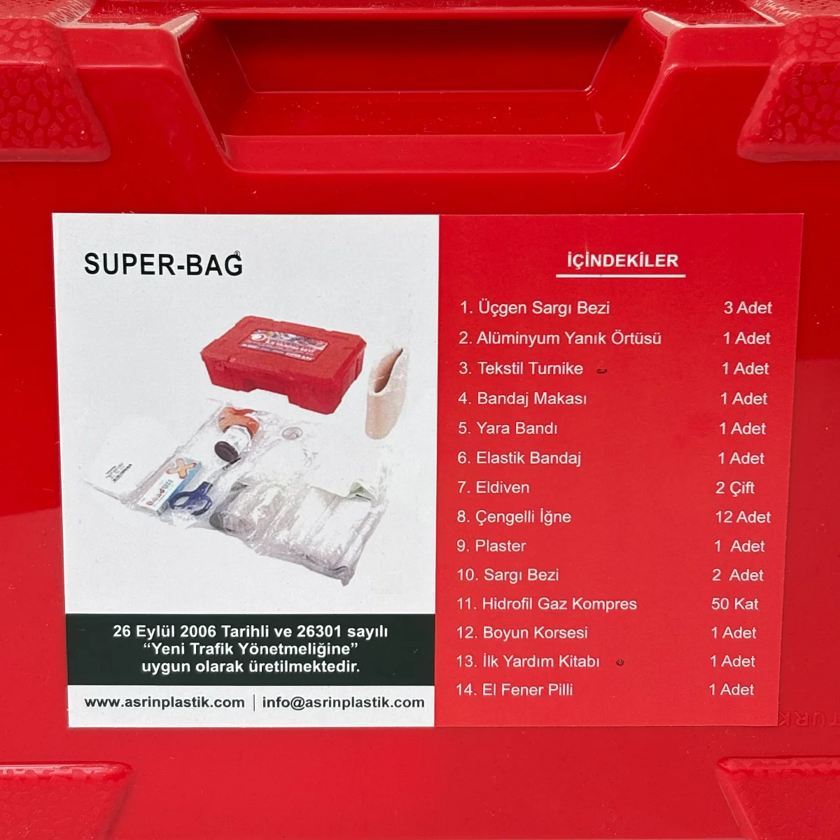 Küçük İlk Yardım Seti (Plastik Çantalı) görsel 3