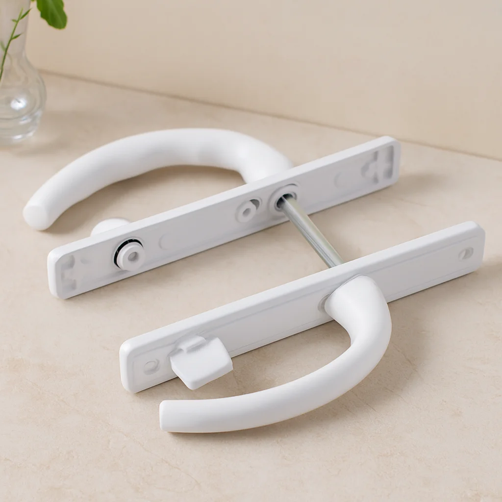 PVC Kilitli Banyo/WC Kapı Kolu Beyaz