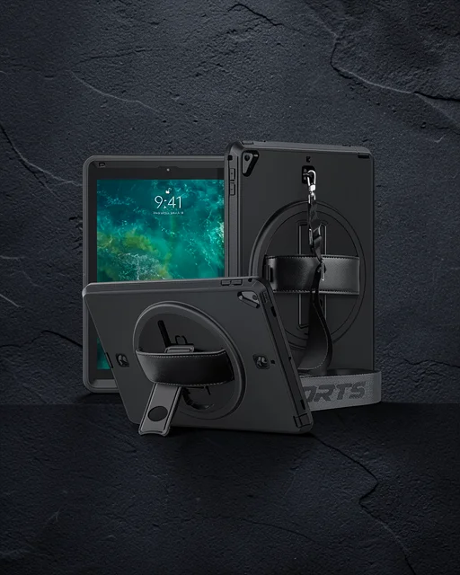 Apple İpad 5 Air 9.7 Kılıf Strap-c Otterbox Tablet Kapak - Siyah