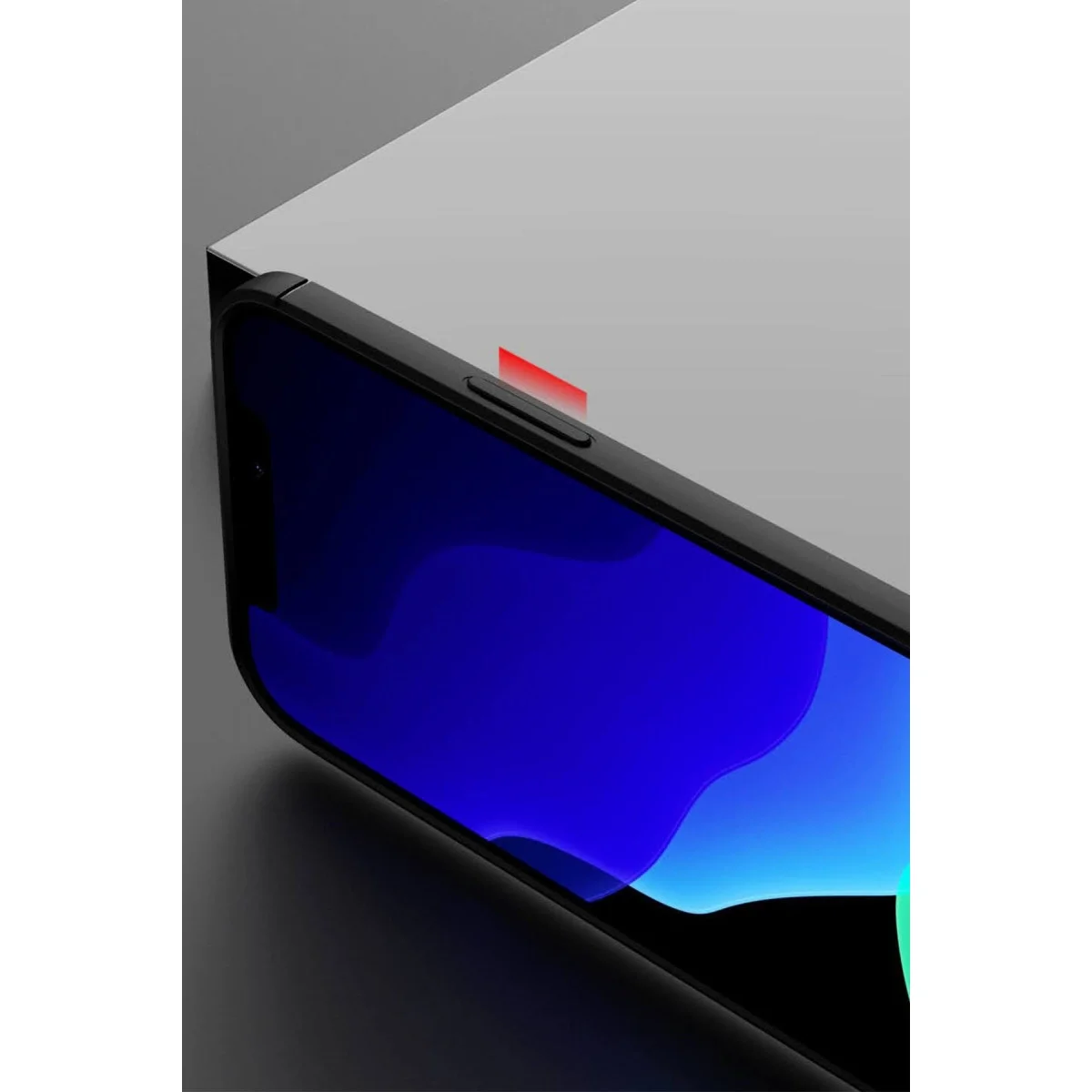 Apple İphone 12 Kılıf Range Yüzüklü Silikon - Siyah-kırmızı görsel 8