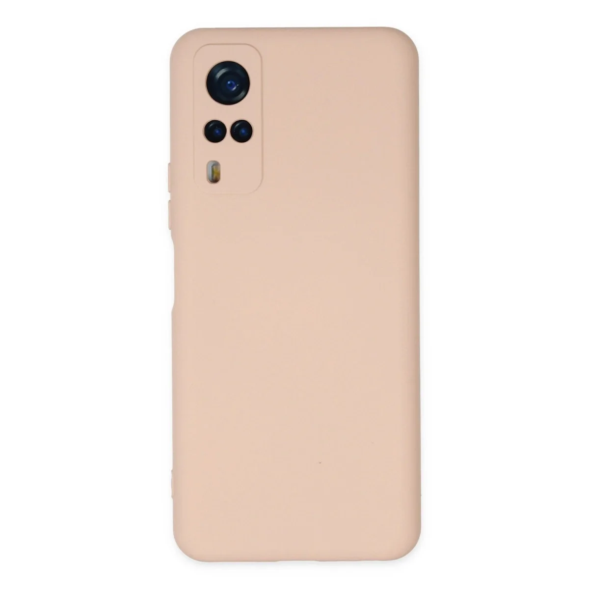 Vivo Y53s Kılıf Nano İçi Kadife Silikon - Pudra görsel 2
