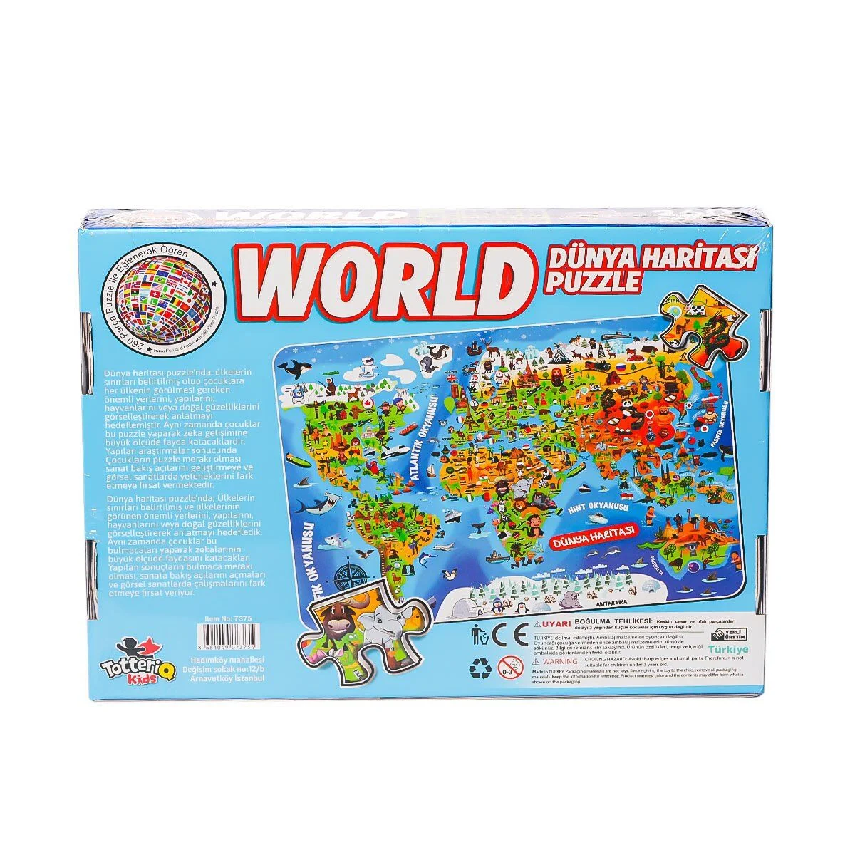 7375 Dünya Kültür Haritası Puzzle -Totteriq görsel 2