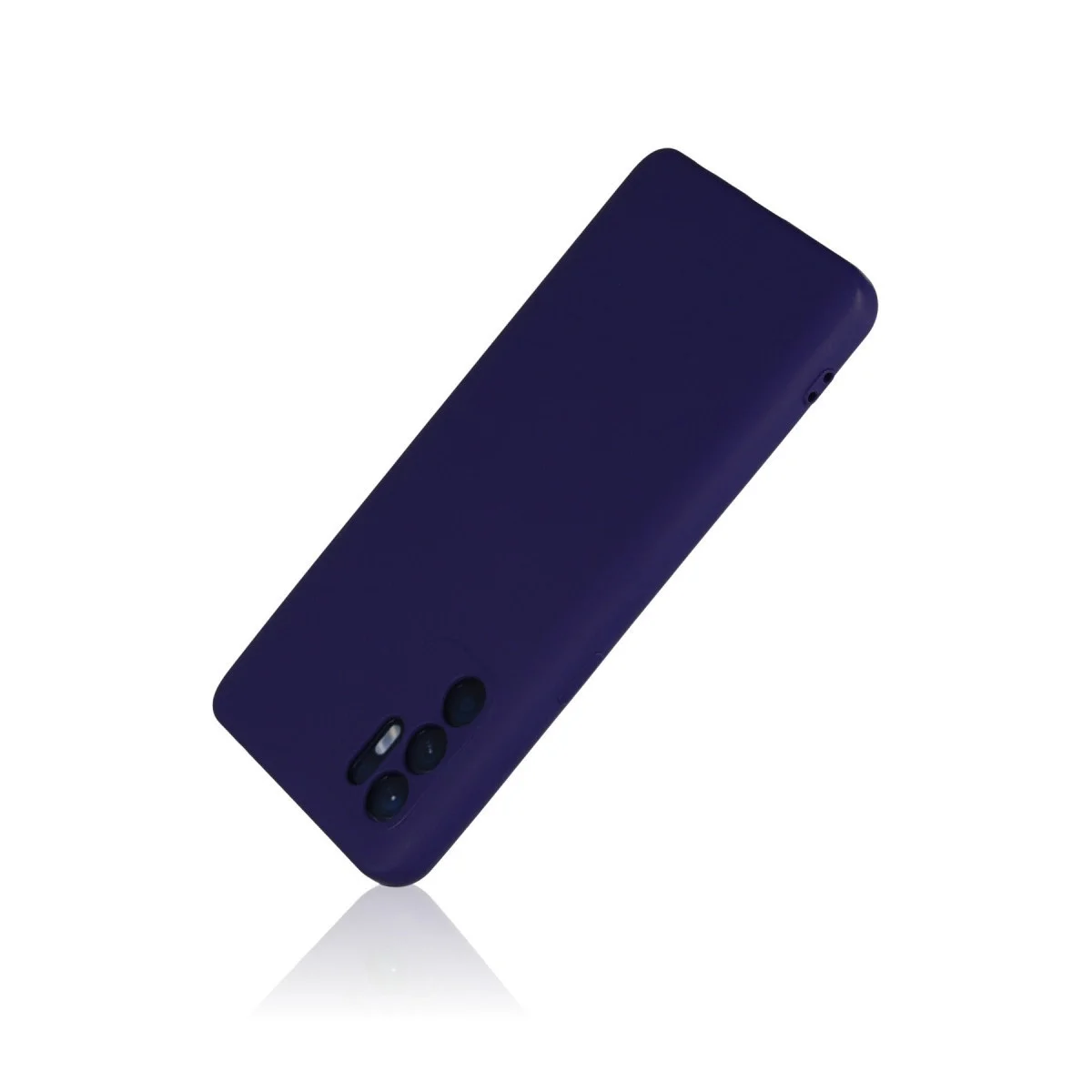 Oppo Reno 6 Kılıf Nano İçi Kadife Silikon - Mor görsel 3
