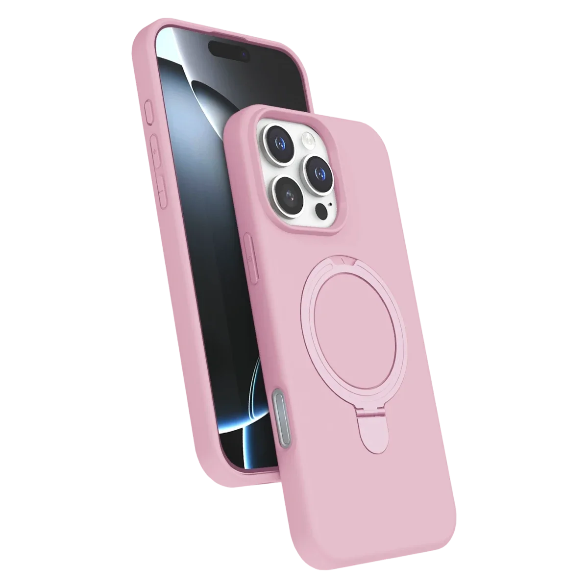 Apple iPhone 16 Pro Max Regal Magsafe Standlı Kapak - Açık Pembe