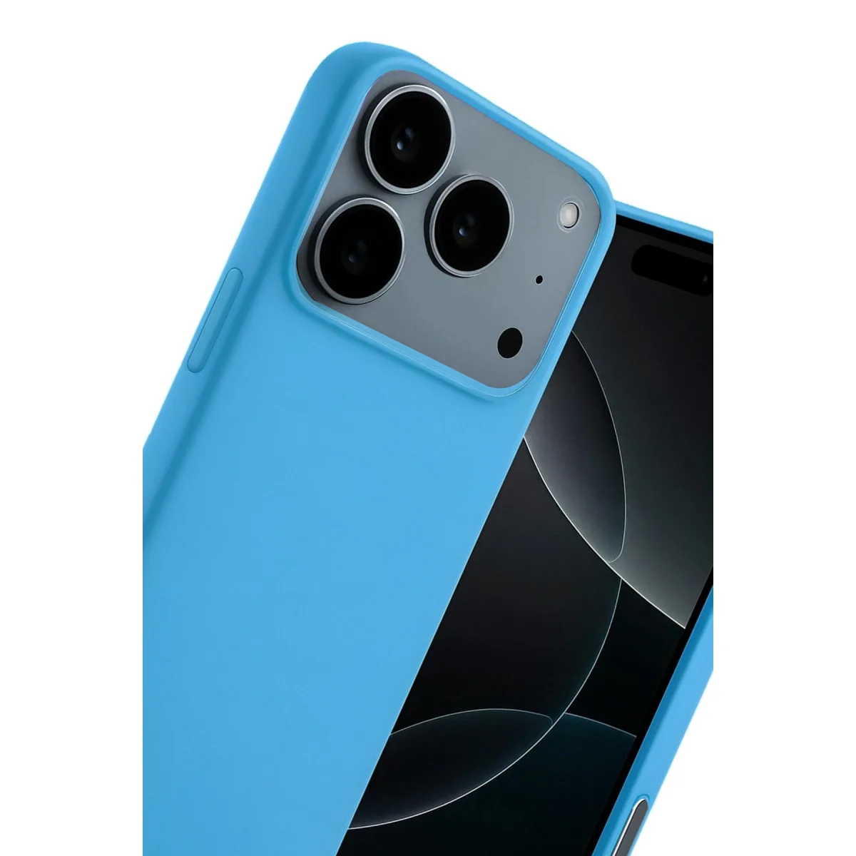 Apple İphone 17 Pro Nano İçi Kadife Silikon - Mavi görsel 4