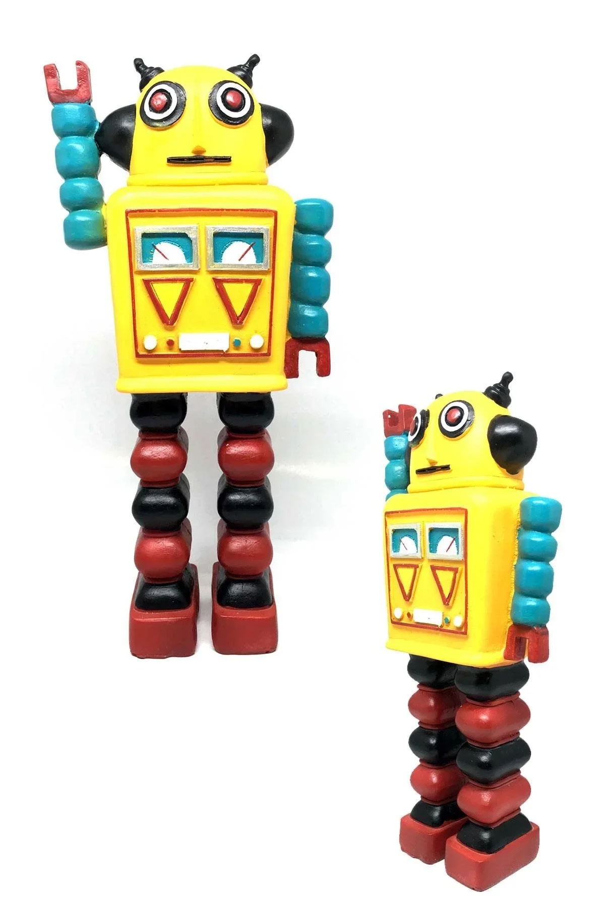 Decotown Nostaljik Sevimli Uzaylı Robot Şeklinde Figür Biblo görsel 3