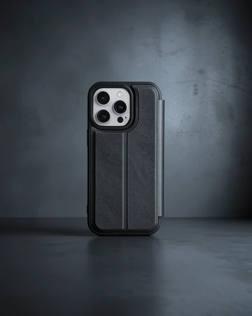 Apple İphone 15 Pro Max Kılıf Flip Cover - Siyah