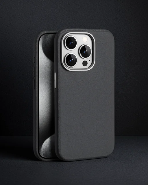 Joko Apple İphone 15 Pro Kılıf Wonder Deri Magsafe Kapak - Siyah