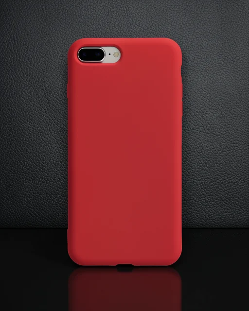 Apple İphone 7 Plus Kılıf Nano İçi Kadife Silikon - Kırmızı