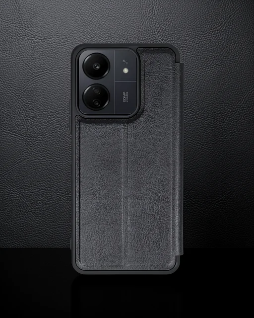 Xiaomi Redmi 13c Kılıf Flip Cover - Siyah
