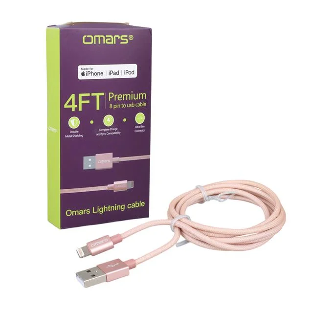 Omars OMLT040RGLPB 5 Volt 2.4 Amper USB To Lightning Şarj Kablosu görsel 2