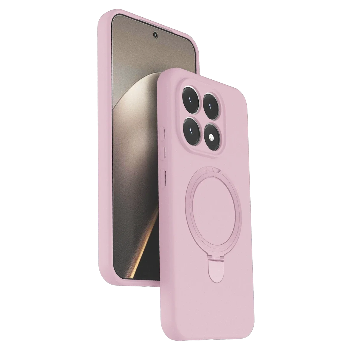 Xiaomi Mi 15T Regal Magsafe Standlı Kapak - Açık Pembe