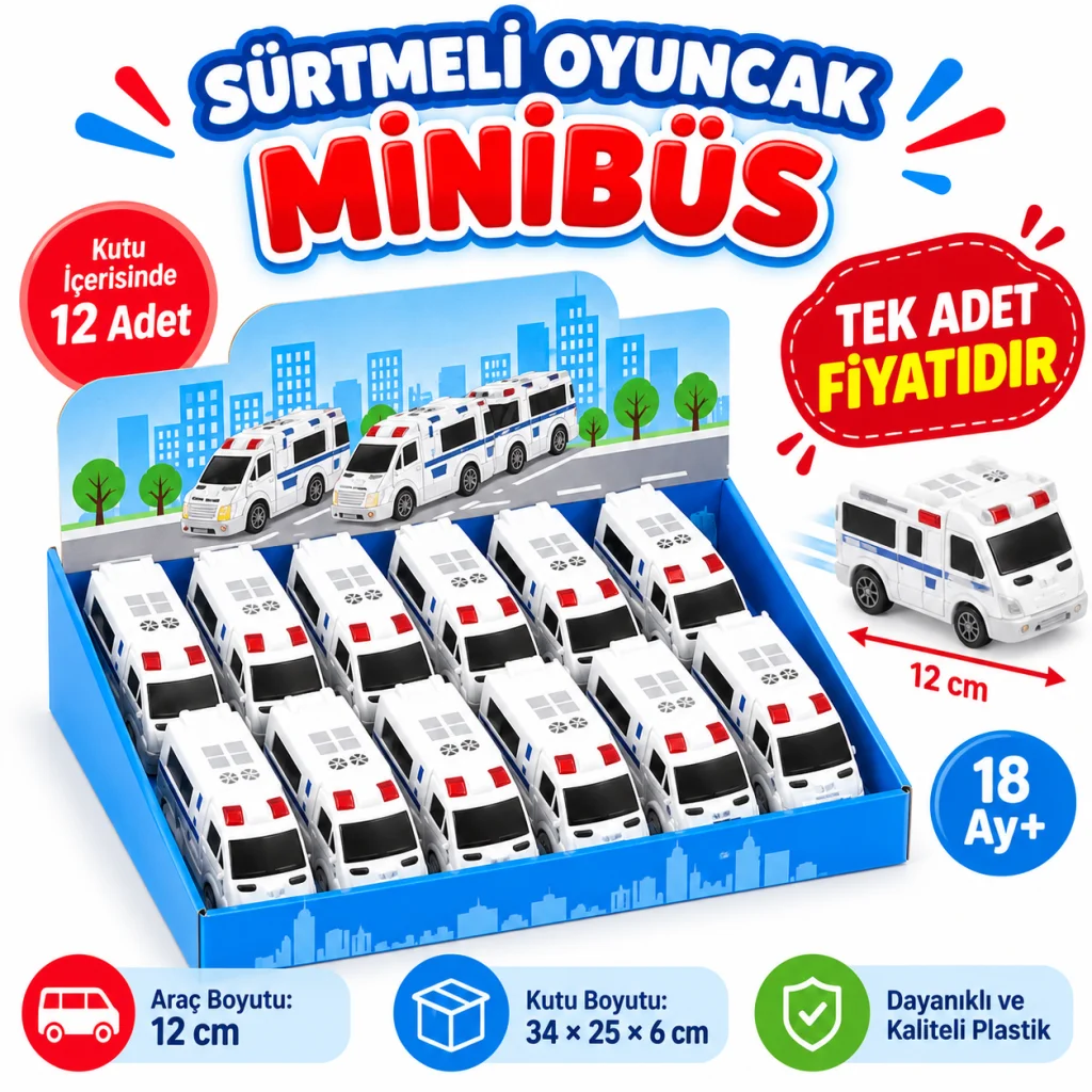 URT004-02 BY ŞEHRİN KIRILMAZLARI SÜRMELİ EKİP OTOSU (adet fiyatıdır) görsel 2
