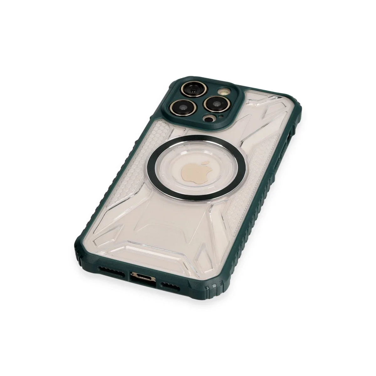 Apple iPhone 13 Pro Max Kılıf Prag Magneticsafe Kapak - Koyu Yeşil görsel 4