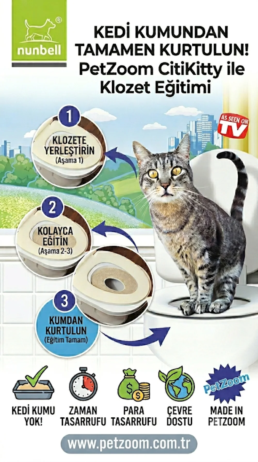 Petzoom Klozet Kedi Tuvaleti *** görsel 3