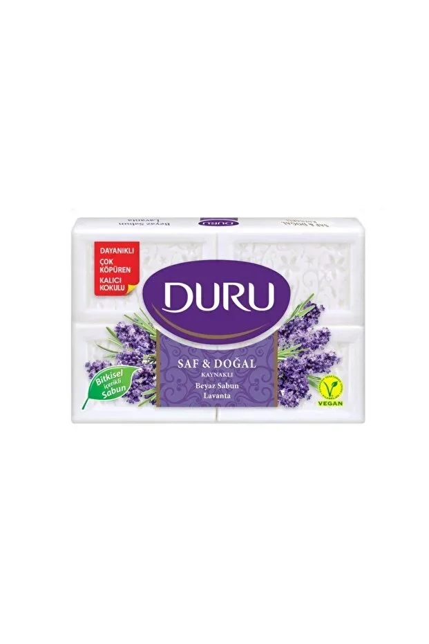 Duru Saf ve Doğal Kalıp Sabun 4x150 g - Lavanta