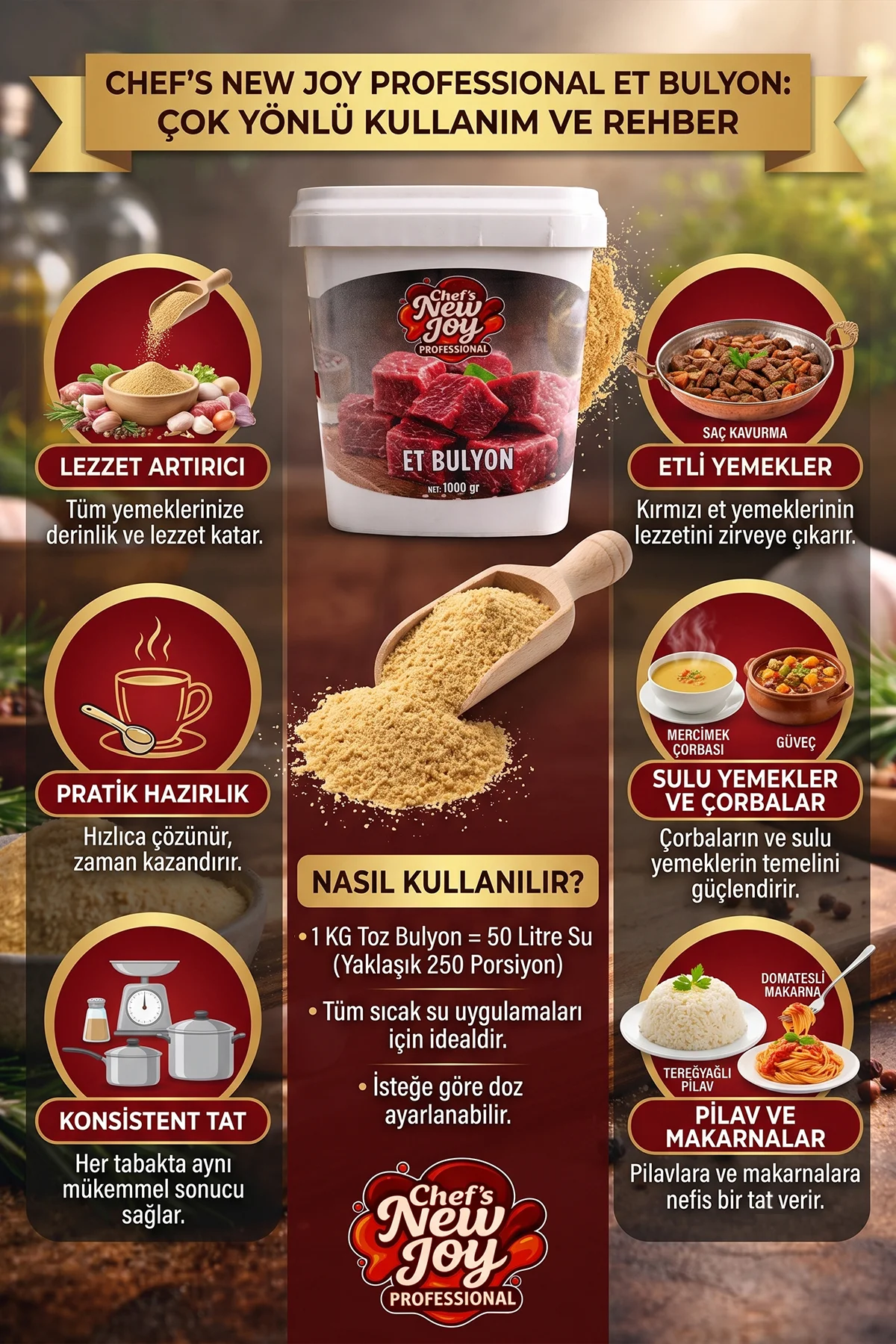 Et Bulyon 1000 G x 8 Adet - 1 Koli (Koli Bazlı Avantaj Paketi) görsel 2
