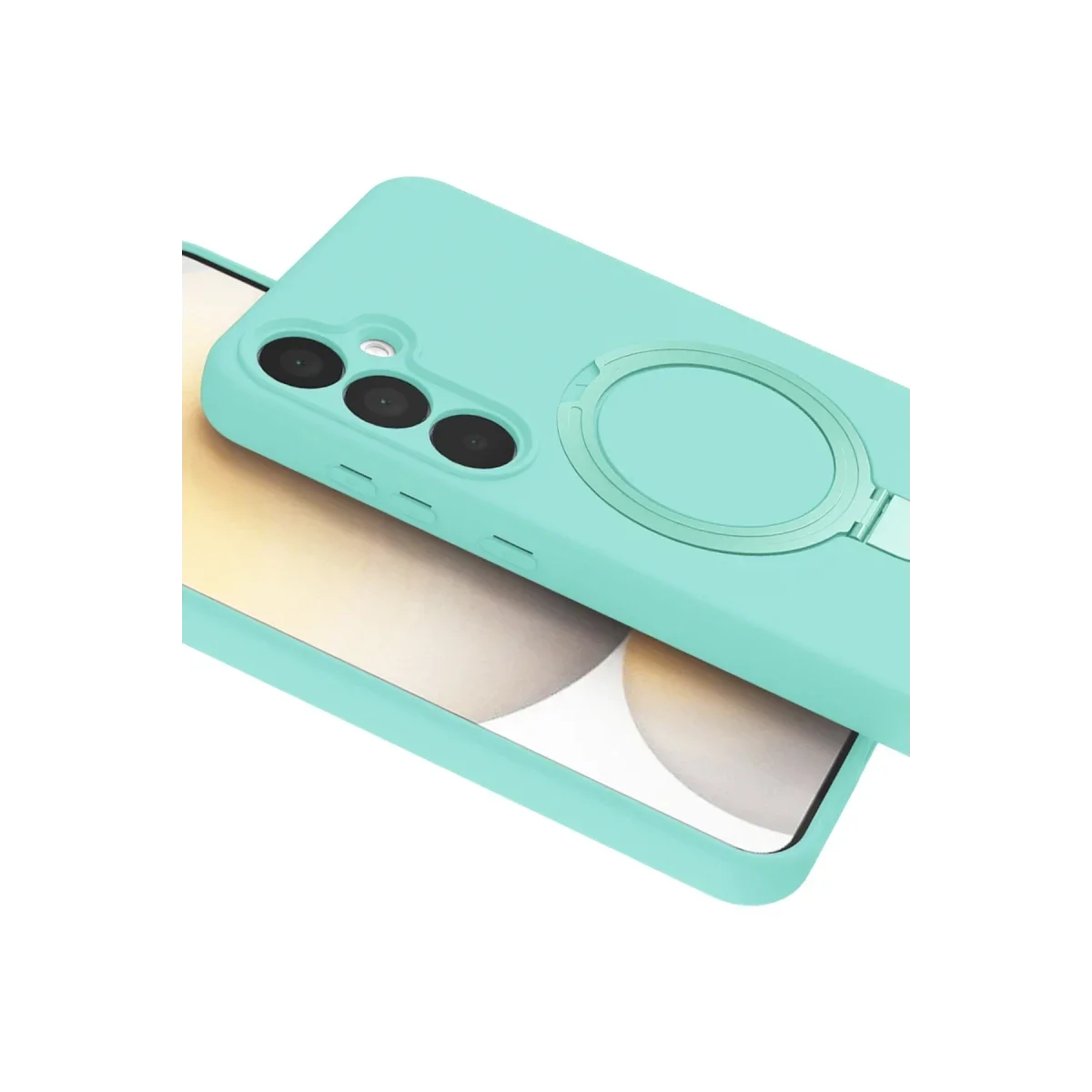 Samsung Galaxy A25 5G Regal Magsafe Standlı Kapak - Su Yeşili görsel 4