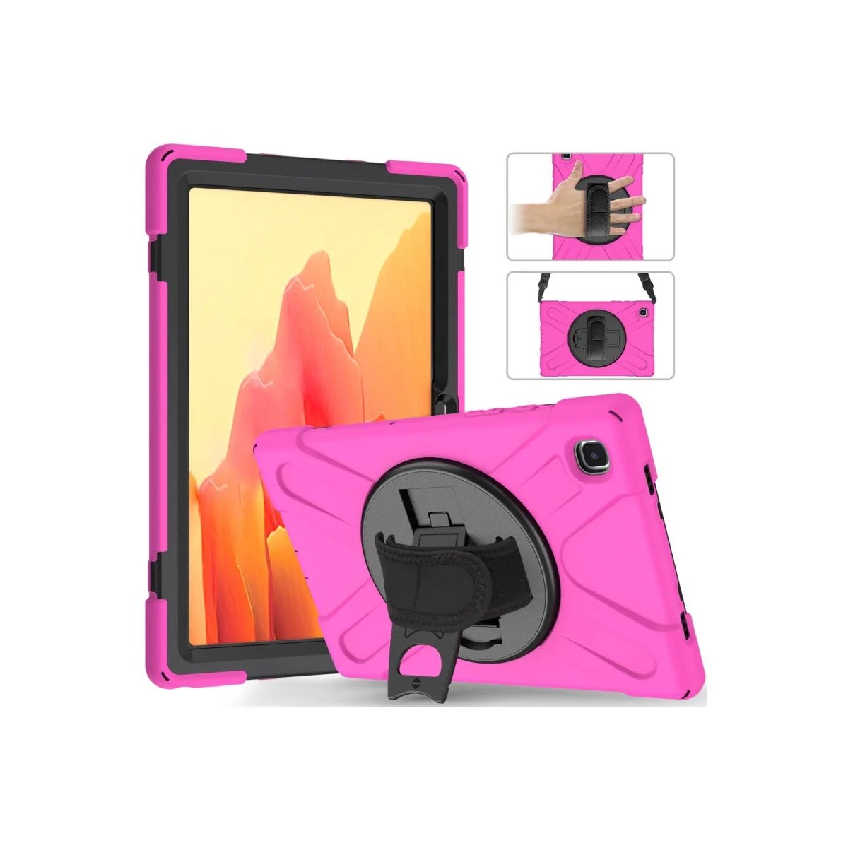 Samsung Galaxy T220 Tab A7 Lite 8.7 Kılıf Amazing Tablet Kapak - Pembe görsel 2