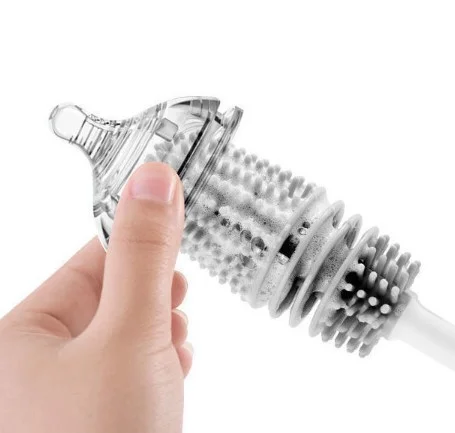 Uzun Saplı Silikon Biberon ve Kavanoz Yıkama Fırçası görsel 5