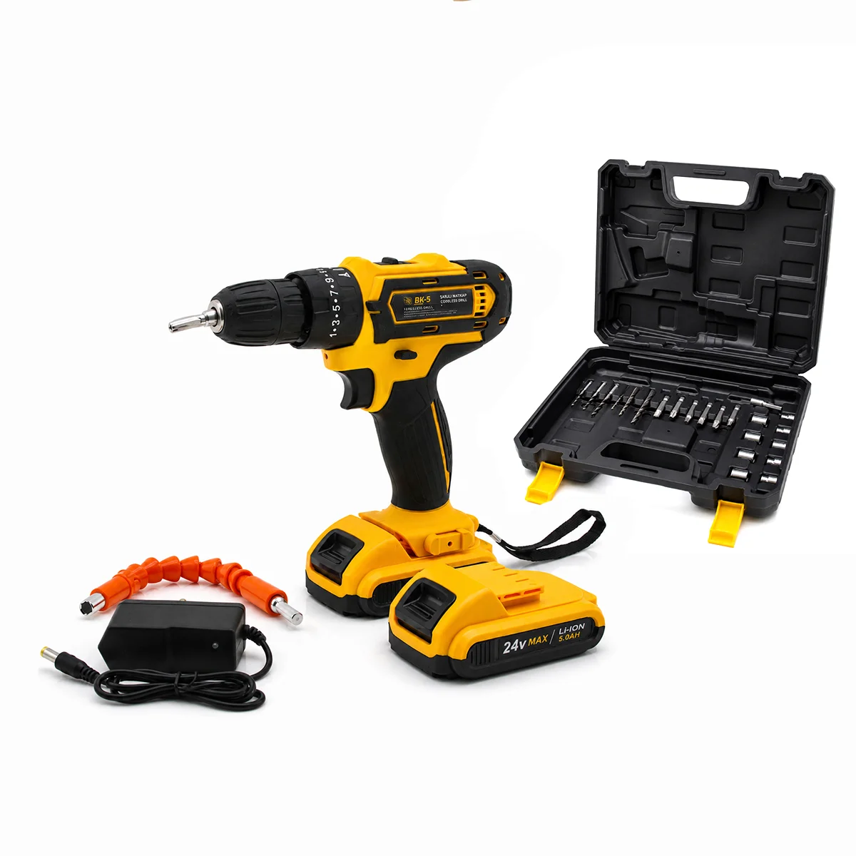 Şarjlı Matkap Seti 24W 1350 RPM Çantalı görsel 2