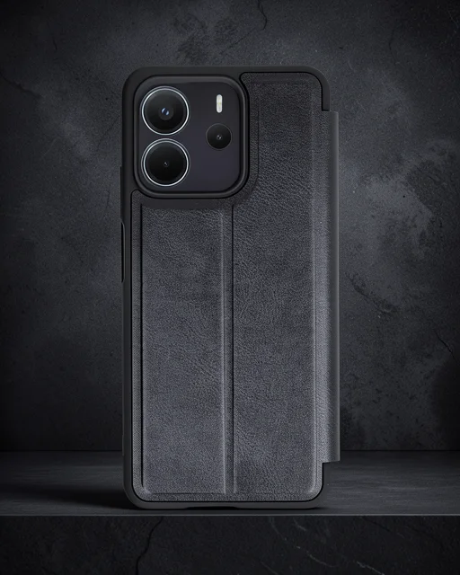 Xiaomi Redmi Note 14 4g Kılıf Flip Cover - Siyah