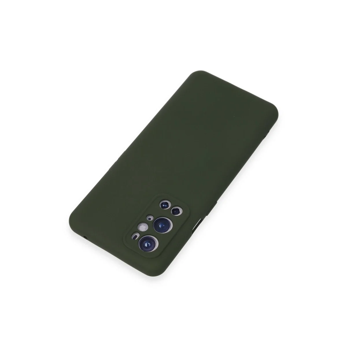 One Plus 9 Pro Kılıf Nano İçi Kadife Silikon - Koyu Yeşil görsel 3
