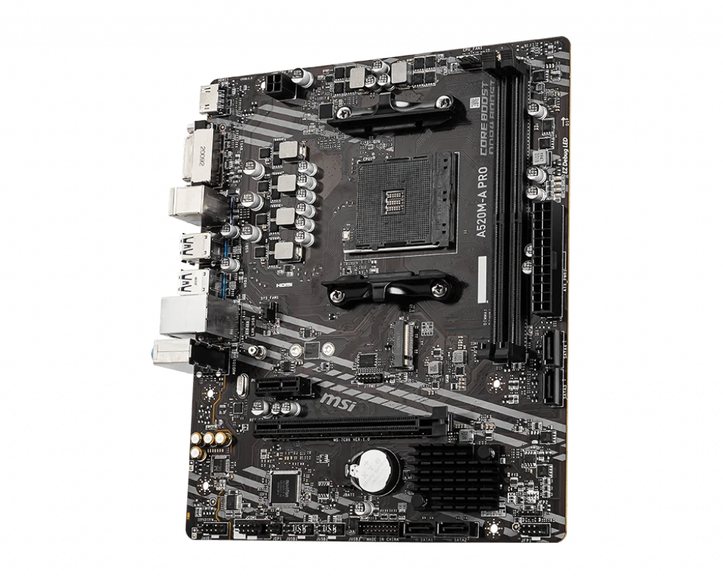 A520M-A Pro DDR4 4600MHZ 1XHDMI 1XDVI 1XM.2 Usb 3.2 Matx AM4 ( AM4 5000/4000/3000 Serileri İle Uyumlu) görsel 3