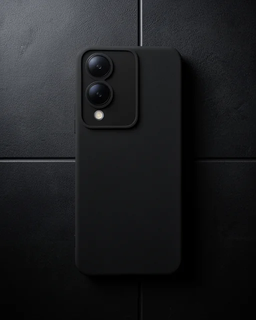 Vivo Y17s Kılıf Nano İçi Kadife Silikon - Siyah
