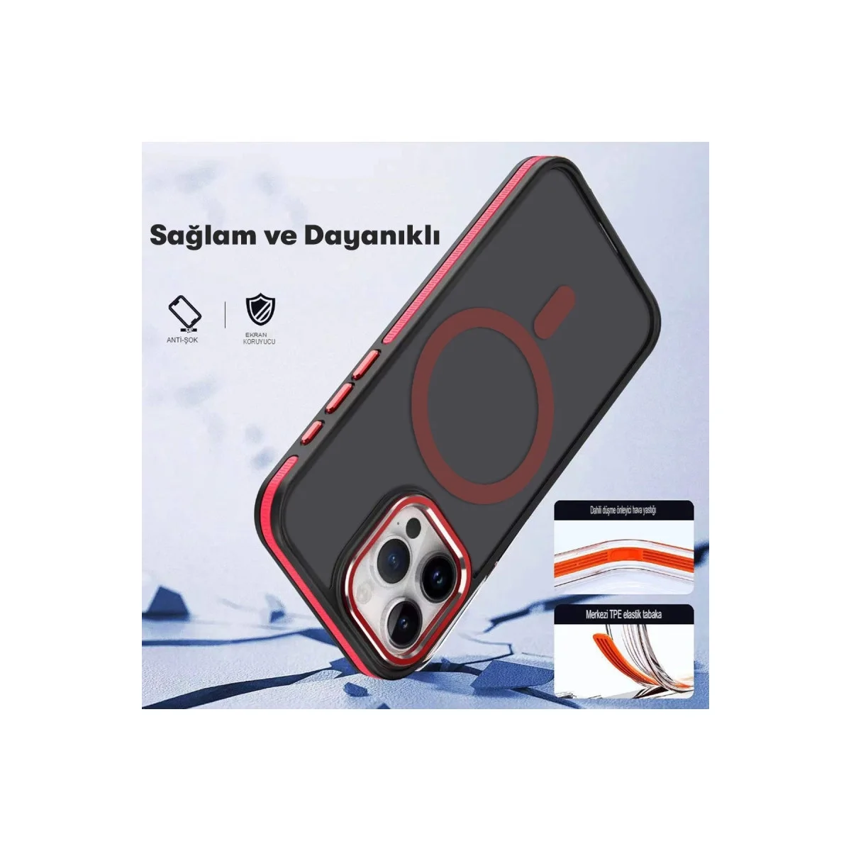 Joko Apple İphone 15 Pro Winner Magsafe Kapak - Derin Mor görsel 3