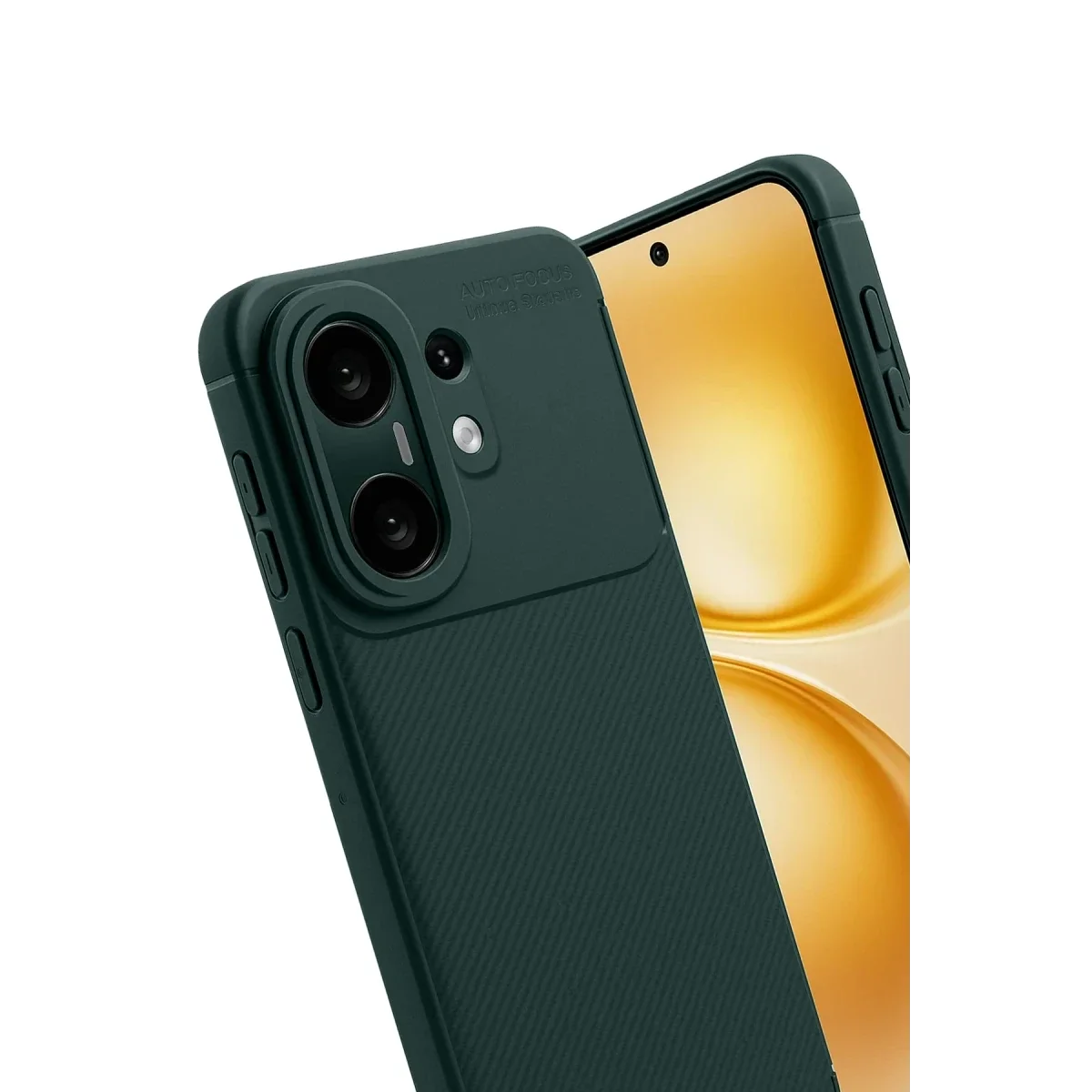 Vivo X200 FE Auto Focus Karbon Kapak - Koyu Yeşil görsel 2