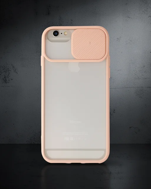 Apple İphone 6 Kılıf Palm Buzlu Kamera Sürgülü Silikon - Pembe