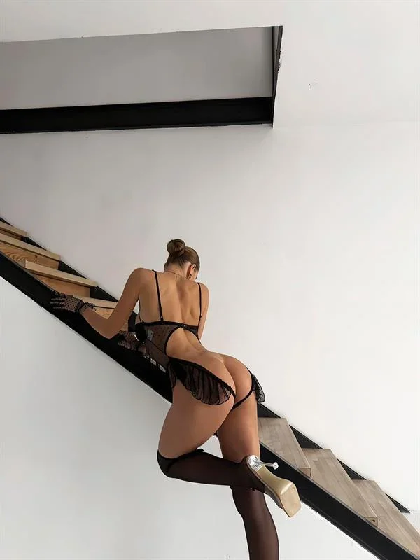 Göğüs Dekolteli Siyah Tül Babydoll görsel 2