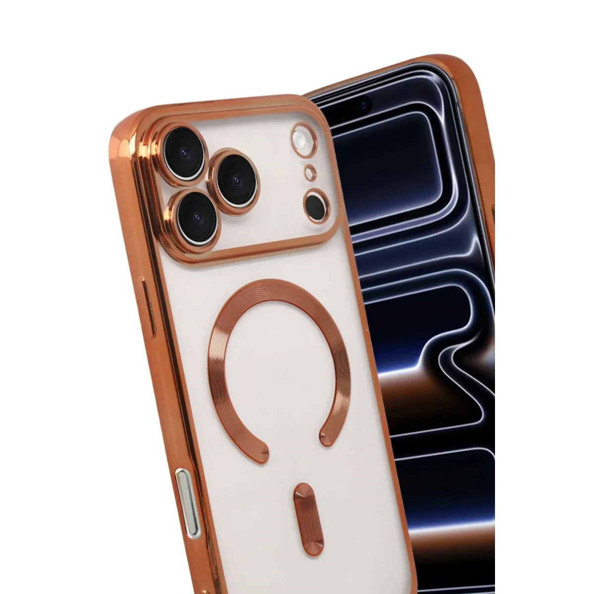 Apple iPhone 17 Pro Max Kross Magneticsafe Kapak - Turuncu görsel 3
