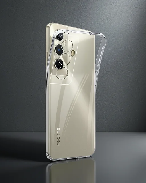 Realme C65 Kılıf Lüx Şeffaf Silikon