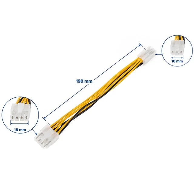 PM-38401 8 Pin Ekran Kartı Güç Çevirici Kablo görsel 3