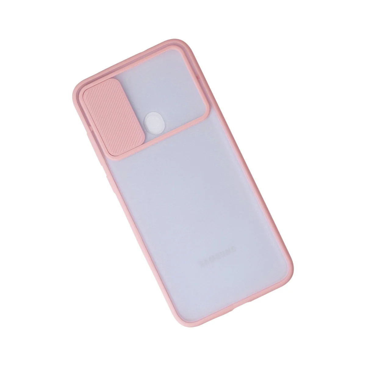 Samsung Galaxy A11 Kılıf Palm Buzlu Kamera Sürgülü Silikon - Pembe görsel 6
