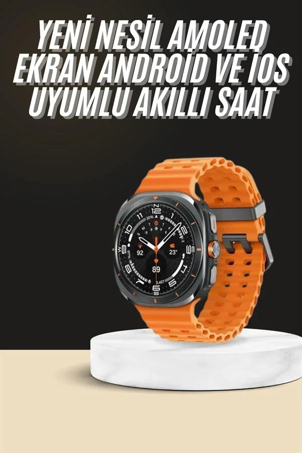 Akıllı Saat Unı Zarif Görünümlü Titanyum Kasa Amoled Ekran Müzik Dinleme görsel 2