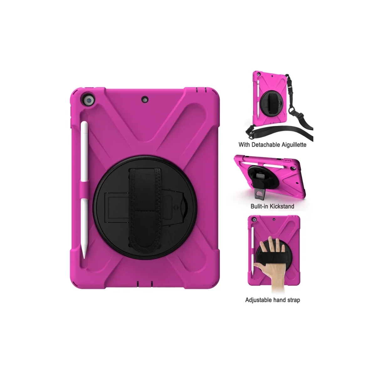Apple iPad 5 Air 9.7 Kılıf Amazing Tablet Kapak - Pembe görsel 3